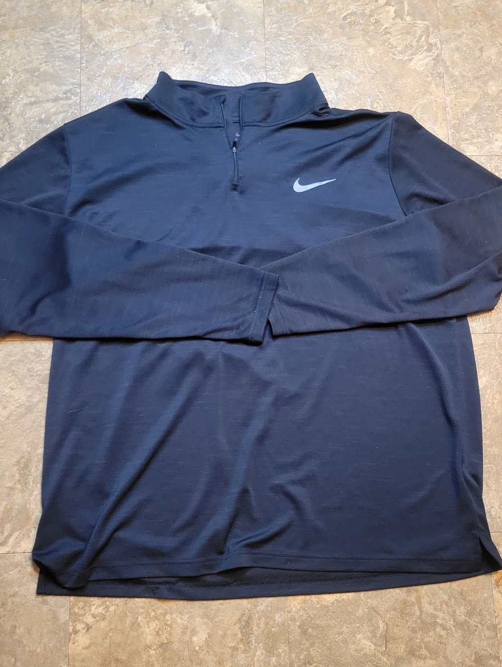 Nike Superset Training Shirt Men 3XLT Black 1/4 Zip Long Sleeve Pullover Dri-Fit